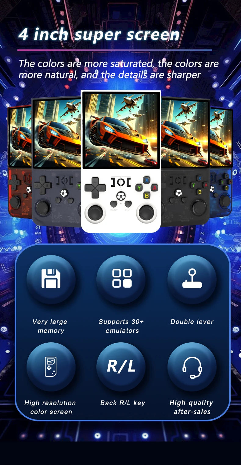 Superconsole™ Original R36MAX – Consolă Retro Portabilă cu Ecran IPS 4,0″, Sistem Linux și +20.000 de Jocuri